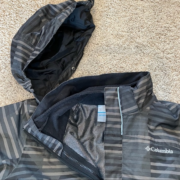 Columbia 3-in-1 Interchange Omni-Tech Waterproof Hooded Shell Fleece Jacket L - Picture 4 of 9